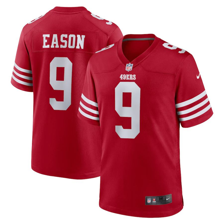 Men San Francisco 49ers #9 Jacob Eason Nike Scarlet Home Game Player NFL Jersey